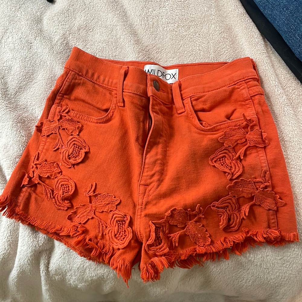 Wildfox Orange High Waisted Shorts